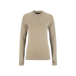 Craft Wool Comfort Rn LS W – Bluză strat de bază cu lână, dublu strat - Bej