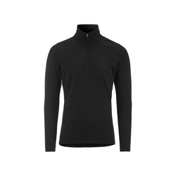 Craft Wool 95 HZ LS – Bluză strat de bază din lână merinos 95% cu fermoar scurt - Negru