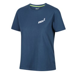 INOV8 Graphic Tee SS Footprints W – Tricou din bumbac organic cu imprimeu - Albastru