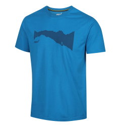 INOV8 Graphic Tee SS Ridge – Tricou din bumbac organic cu imprimeu - Albastru