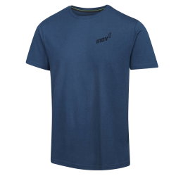 INOV8 Graphic Tee SS Forged – Tricou din bumbac cu imprimeu - Albastru închis