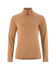 Craft ADV Subz Wool LS Tee 3 W – Bluză de alergare cu merinos și fermoar scurt - Bej