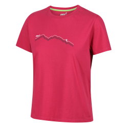 INOV8 Graphic Tee SS Ridge W – Tricou din bumbac organic cu imprimeu - Roz