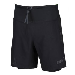 INOV8 TrailFly Ultra 7" 2in1 Short – Pantaloni scurți de alergare trail 2 în 1, 7" - Negru