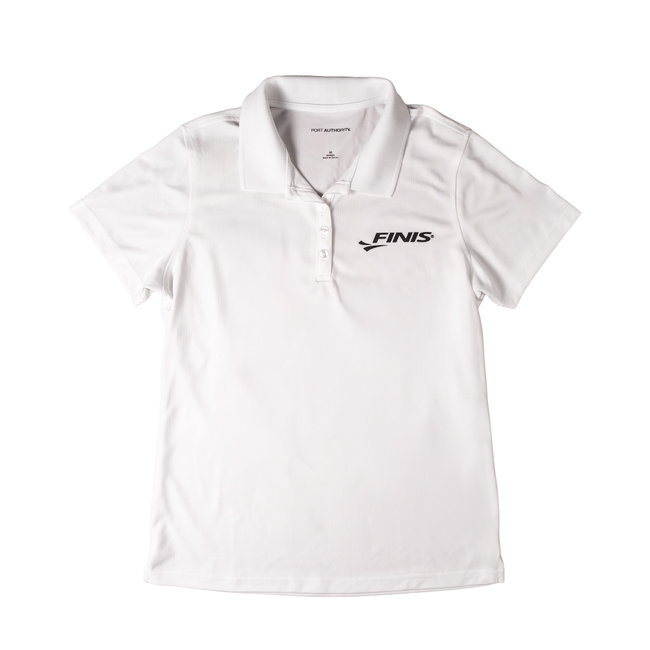 Finis - tricou polo dama - UV Micro-Mesh - protectie UPF 30 - Alb