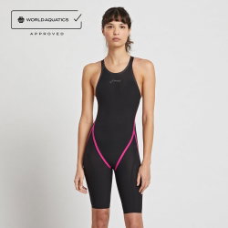 Finis - costum concurs inot dama - R3 Ascent Openback - Negru / roz