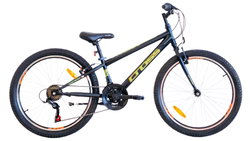 Bicicleta copii mtb CROSS Speedster 24 Steel - Black | 8-11 ani