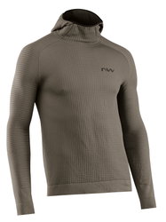 Tricou ciclism Northwave Route Knit lung L/XL cu glugă, verde
