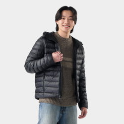 Geacă Smartwool Winterloft Hooded - negru | puf reciclat & Merino