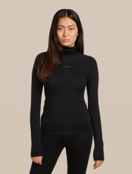 Bluza de corp Merino Icebreaker 300 MerinoFine Polar Roll Neck - negru Black