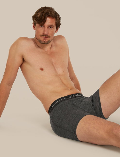 Boxeri Merino Icebreaker Anatomica - gri Gritstone Hthr/negru
