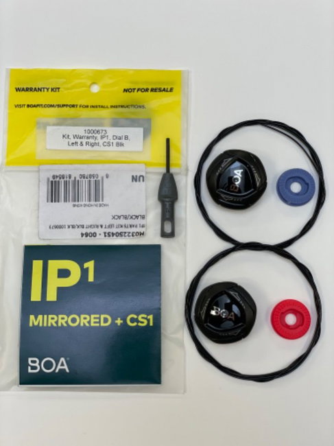Rozetă BOA de schimb DMT Set IP1 (dreapta-stânga) - negru