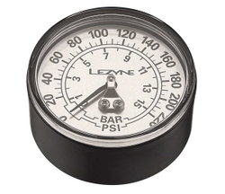 Manometru pompă Lezyne 220 PSI Gauge 2.5" - negru/argintiu
