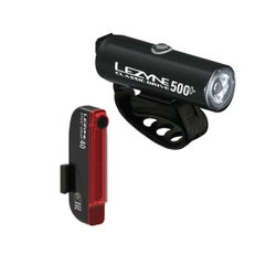 Set lumini Lezyne Classic Drive 500+ / Stick+ Drive - negru satinat/negru