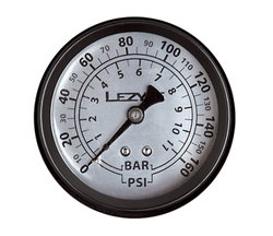 Manometru pompă Lezyne 160 PSI Gauge - negru/argintiu