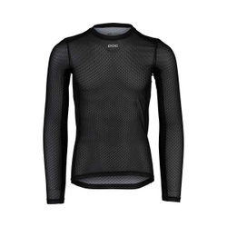 Tricou bază mânecă lungă ciclism POC Essential Layer LS Jersey - Uranium Black