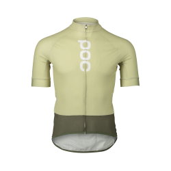 Tricou ciclism șosea POC Essential Road Logo Jersey - Prehnite Green/Epidote Green