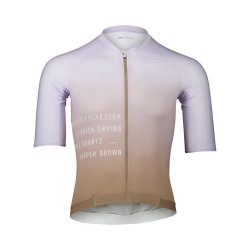 Tricou ciclism șosea POC Pristine Print Jersey - Gradient Jasper Brown/Purple Quartz