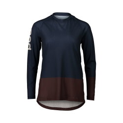 Tricou ciclism MTB POC MTB Pure LS Jersey W - Turmaline Navy/Axinite Brown