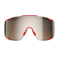 Ochelari ciclism POC Devour Ultra - Prismane Red/Clarity Trail/Partly Sunny Silver