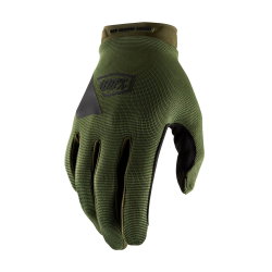 Mănuși ciclism 100% Ridecamp - Army Green/Black