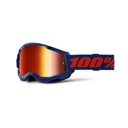 Ochelari MTB/MX 100% Strata 2 - Navy / Mirror Red Lens