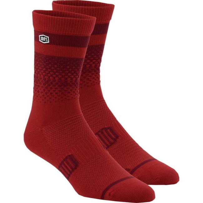 Șosete ciclism 100% Advocate Performance Socks - Cherry/Brick
