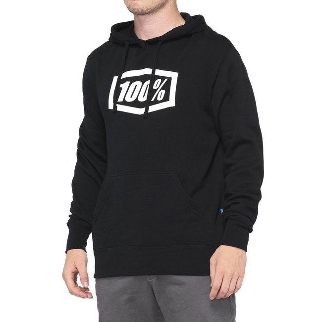 Hanorac 100% Icon Pullover Hoodie Fleece - Black
