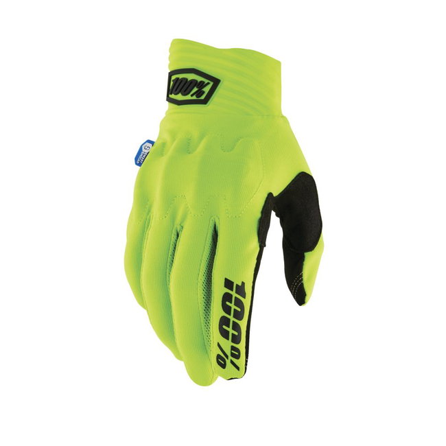 Mănuși ciclism 100% Cognito Smart Shock Gloves - Fluo Yellow