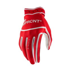 Mănuși ciclism 100% Ridefit - White/Red