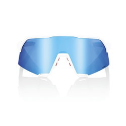 Ochelari ciclism 100% S3 - Total Energies Team Matte White / Metallic Blue / HiPER Blue Multilayer Mirror Lens