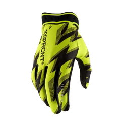 Mănuși ciclism 100% Ridefit - Fluo Yellow/Black