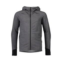 Hanorac merino copii POC Merino Zip Hood - Sylvanite Grey Melange
