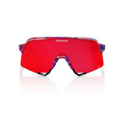 Ochelari ciclism 100% S3 FDJ - Gloss Translucent Red/Blue / HiPER Fire Red Mirror Lens
