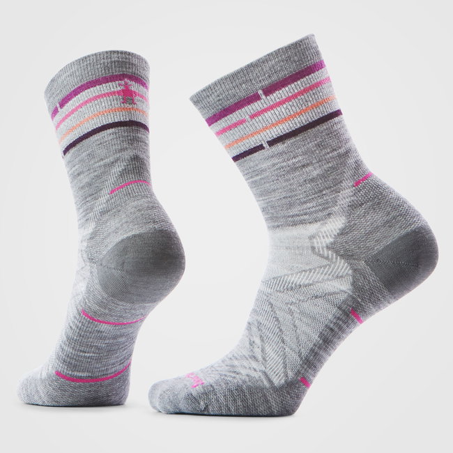 Șosete Merino alergare Smartwool Run Zero Cushion - gri Light Gray | Mid Crew | Zero Cushion