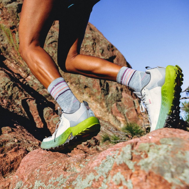 Șosete Merino alergare Smartwool Run Zero Cushion - gri Light Gray | Mid Crew | Zero Cushion