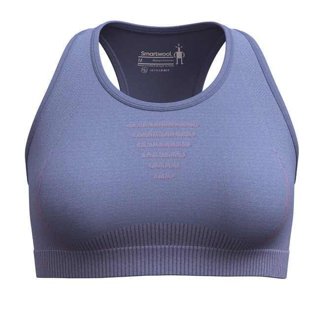 Bustieră sport Merino Smartwool Intraknit Racerback - albastru Nightfall Blue Heather