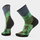 Smartwool - sosete merino - Trail Run Targeted Cushion Neature Print Crew Socks - Albastru/Verde