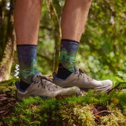 Smartwool - sosete merino - Trail Run Targeted Cushion Neature Print Crew Socks - Albastru/Verde