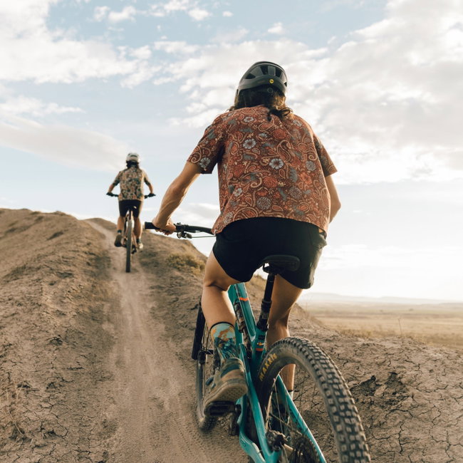 Șosete Merino ciclism Smartwool Bike Rugged Ride Print - albastru Capri | Crew | Zero Cushion
