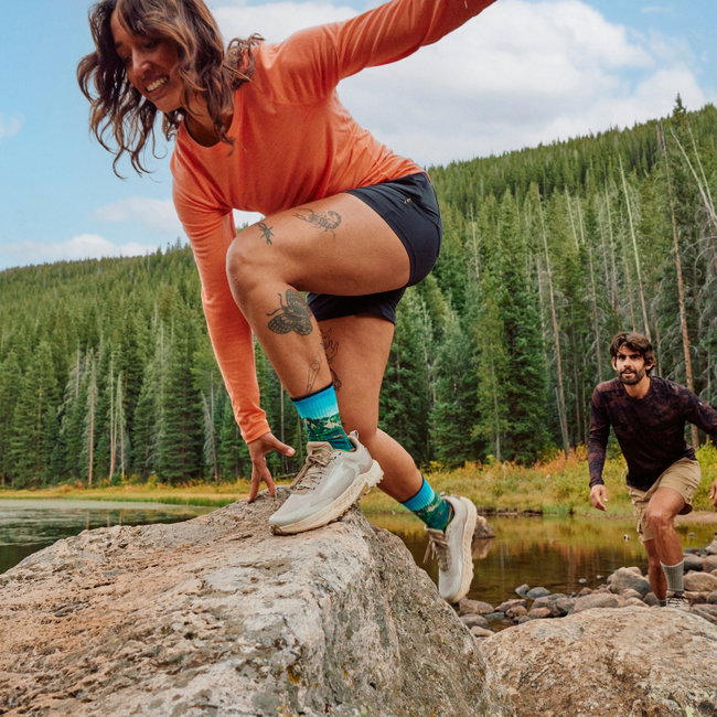 Șosete Merino hiking Smartwool Hike Mountain Lake - albastru Capri | Crew | Targeted Cushion