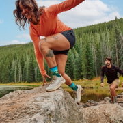 Șosete Merino hiking Smartwool Hike Mountain Lake - albastru Capri | Crew | Targeted Cushion