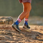 Șosete Merino hiking Smartwool Hike Mountain Sunrise - bleumarin Deep Navy | Crew | Targeted Cushion