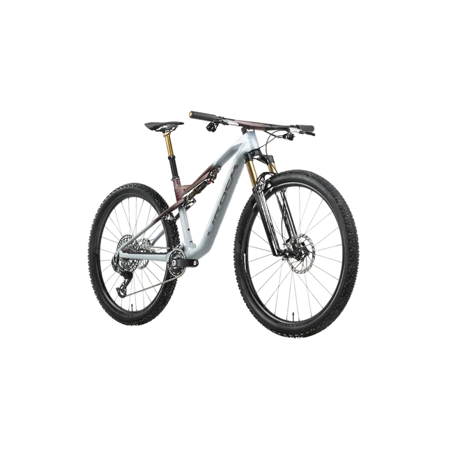 Orbea OIZ M10 (2027) - bicicletă MTB XC full suspension - Frozen Concrete - Sunset Carbon View (Matt)
