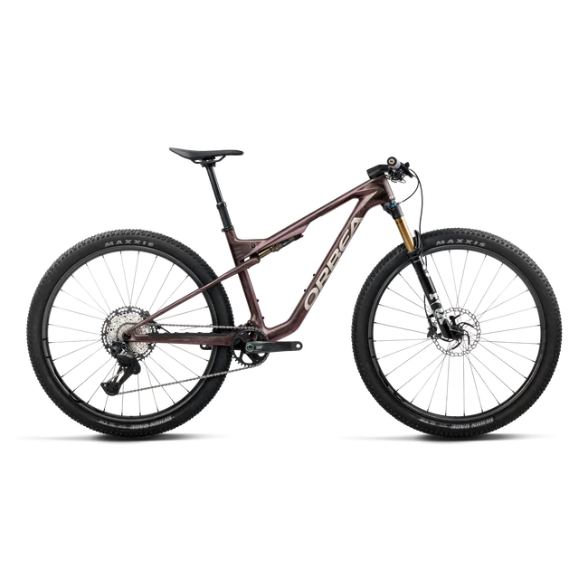 Orbea OIZ M10 (2027) - bicicletă MTB XC full suspension - Burning Ashes C. View (Matt) - Ivory White (Gloss)