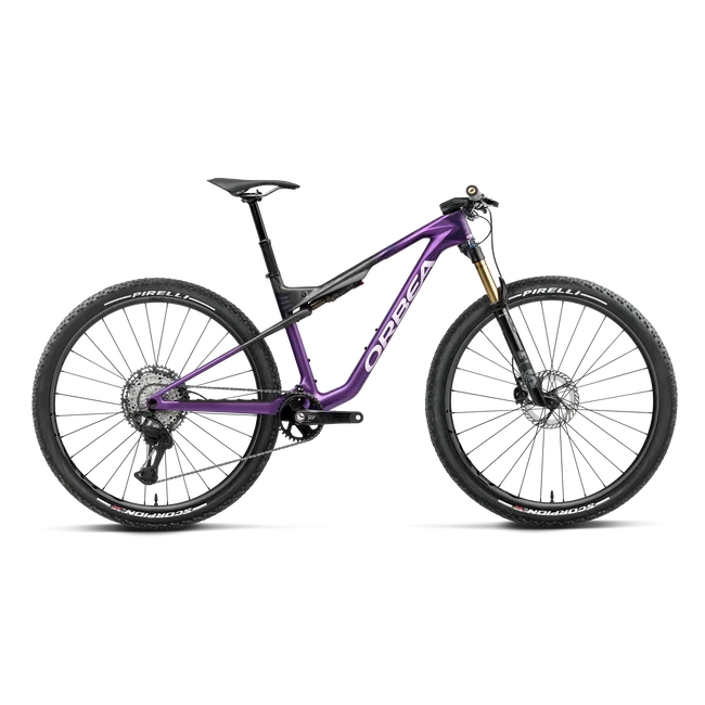 Orbea OIZ M-PRO (2027) - bicicletă MTB XC full suspension - Royal Plum - Diamond Black Carbon View (Matt)