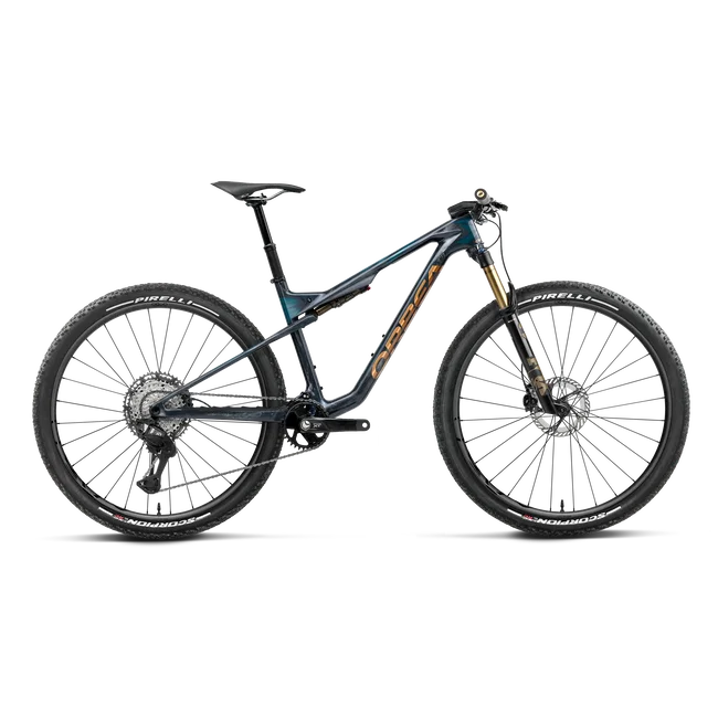 Orbea OIZ M-PRO (2027) - bicicletă MTB XC full suspension - Fuel Carbon View - Titan Gold (Gloss)