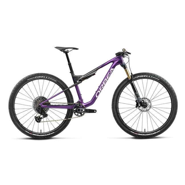 Orbea OIZ M-TEAM AXS (2027) - bicicletă MTB XC full suspension - Royal Plum - Diamond Black Carbon View (Matt)