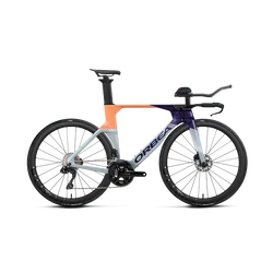 Orbea ORDU M30I LTD (2027) - bicicletă șosea triatlon - Halo Silver - Tanzanite C. View - Orange Cloud (Gloss)