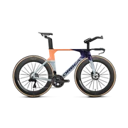 Orbea ORDU M10I LTD PWR UCI (2027) - bicicletă șosea triatlon - Halo Silver - Tanzanite C. View - Orange Cloud (Gloss)
